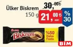 ÜLKER BİSKREM KAKAO KREMALI BİSKÜVİ 150 G